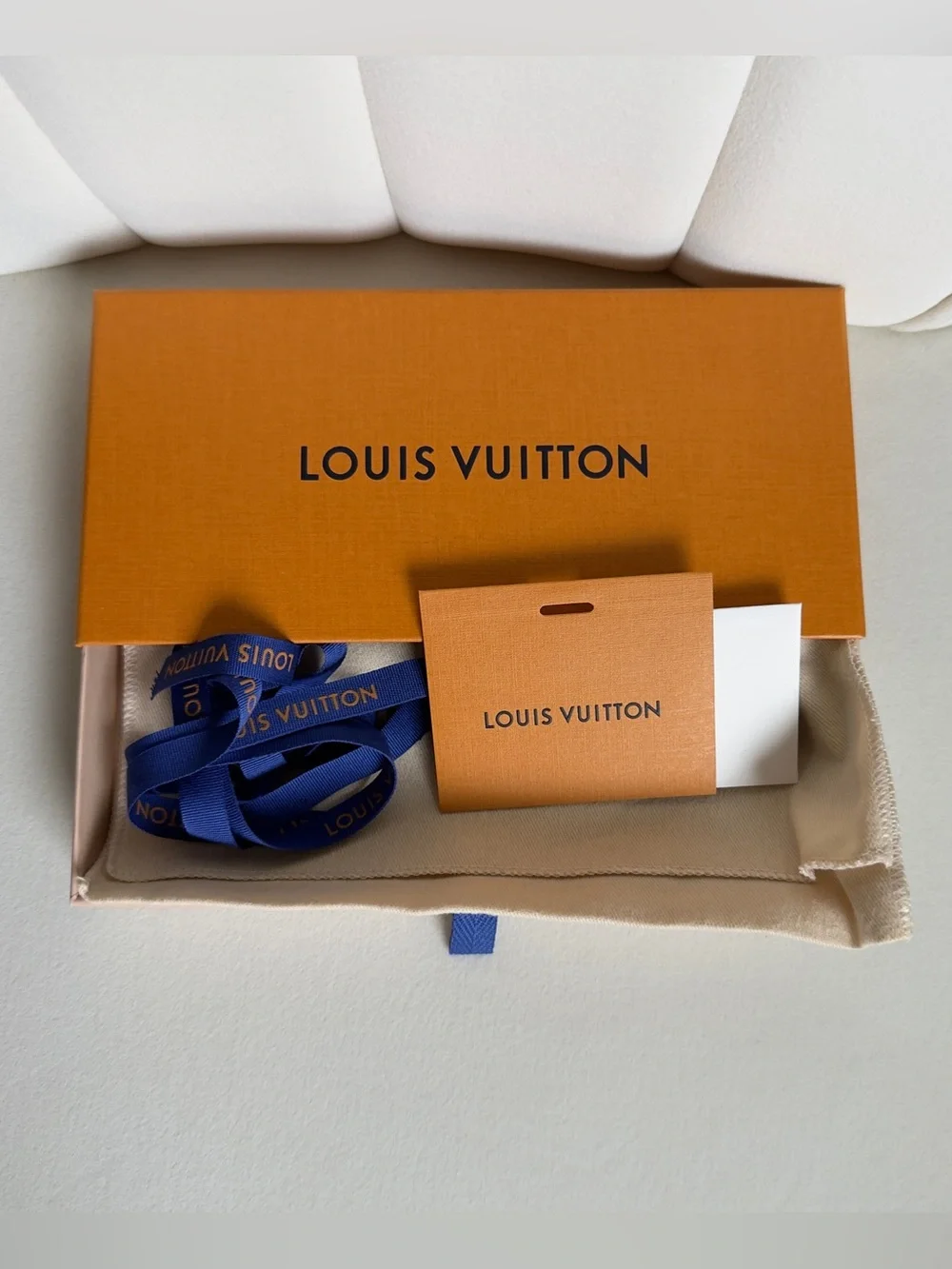 Louis Vuitton Damier Graphite Coin Card Holder Zipper Card Wallet Box & Dust Bag